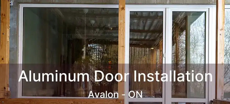  Aluminum Door Installation Avalon - ON