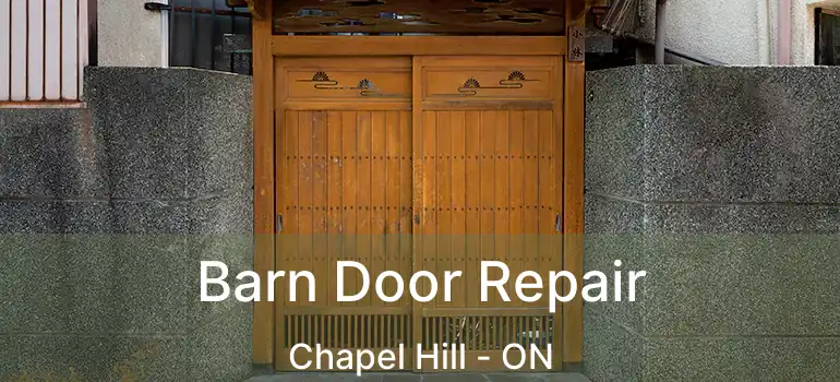  Barn Door Repair Chapel Hill - ON