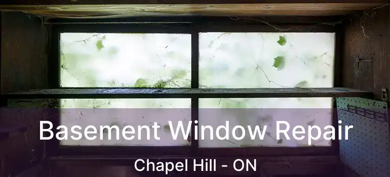 Basement Window Repair Chapel Hill - ON