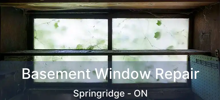  Basement Window Repair Springridge - ON