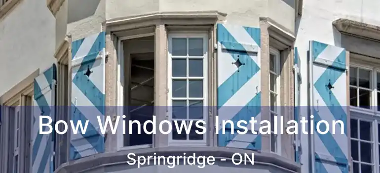  Bow Windows Installation Springridge - ON