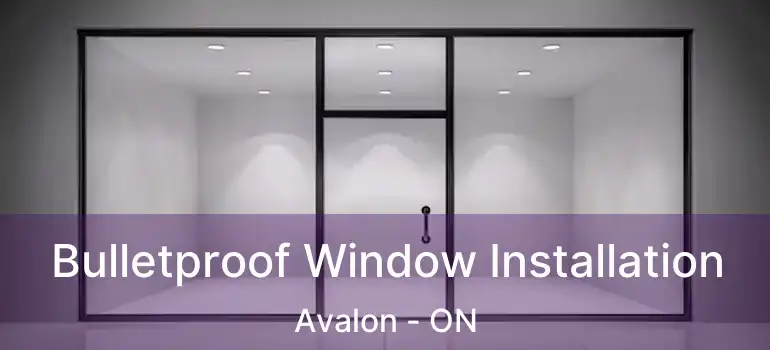  Bulletproof Window Installation Avalon - ON