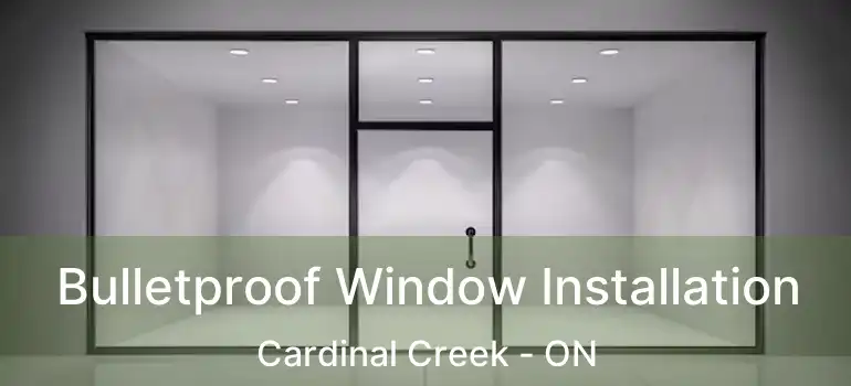  Bulletproof Window Installation Cardinal Creek - ON