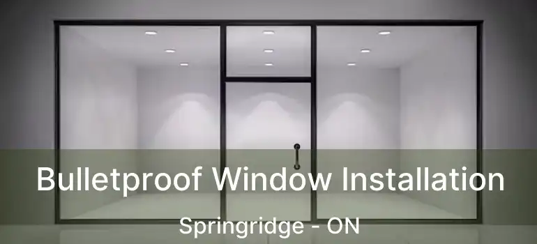  Bulletproof Window Installation Springridge - ON