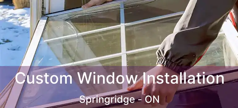  Custom Window Installation Springridge - ON