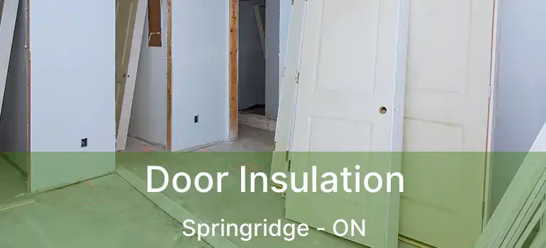  Door Insulation Springridge - ON