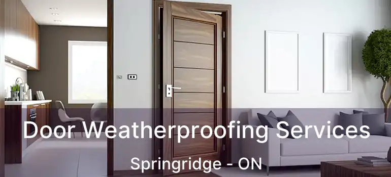  Door Weatherproofing Services Springridge - ON