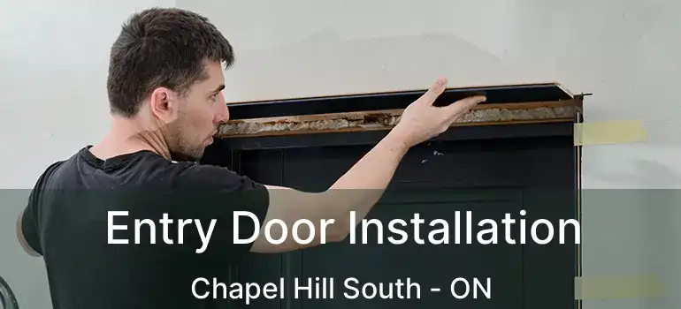  Entry Door Installation Chapel Hill South - ON