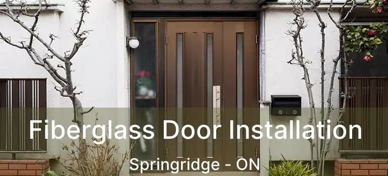  Fiberglass Door Installation Springridge - ON