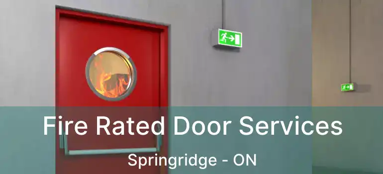  Fire Rated Door Services Springridge - ON