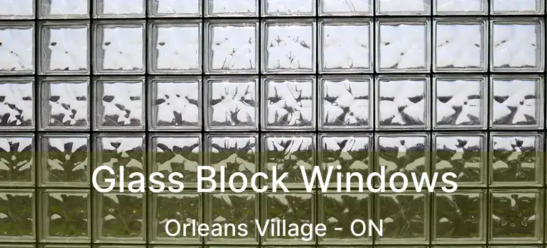  Glass Block Windows Orleans Village - ON