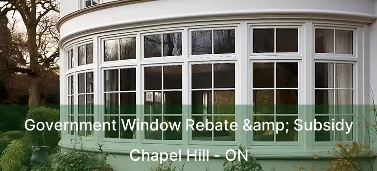  Government Window Rebate & Subsidy Chapel Hill - ON