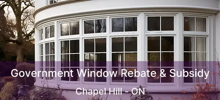  Government Window Rebate & Subsidy Chapel Hill - ON
