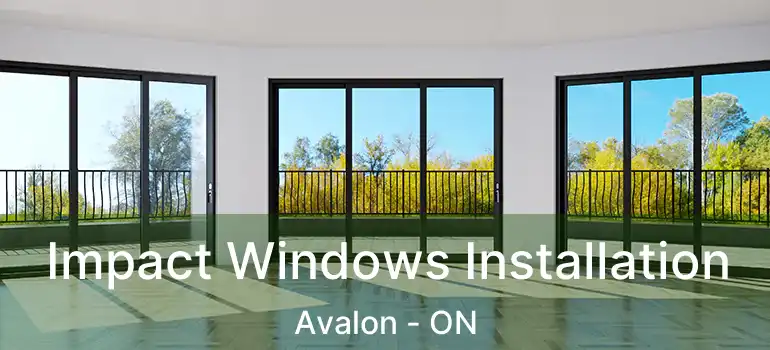  Impact Windows Installation Avalon - ON