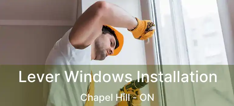  Lever Windows Installation Chapel Hill - ON
