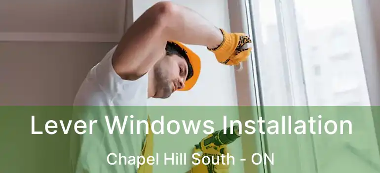  Lever Windows Installation Chapel Hill South - ON