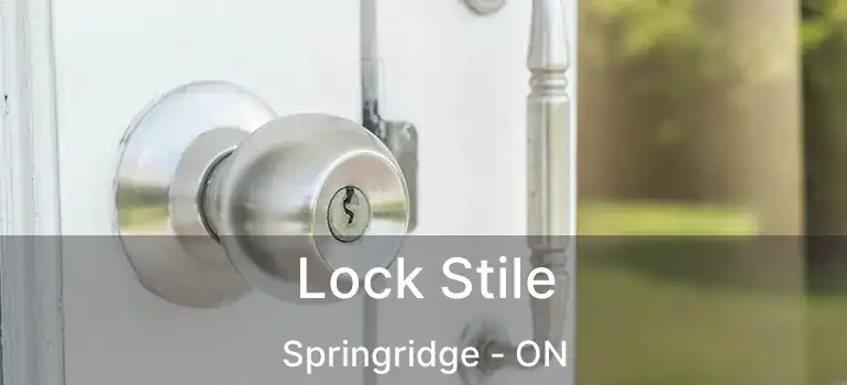  Lock Stile Springridge - ON