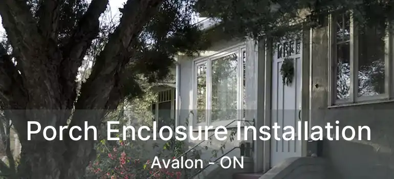  Porch Enclosure Installation Avalon - ON