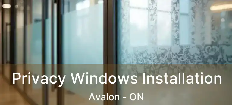  Privacy Windows Installation Avalon - ON