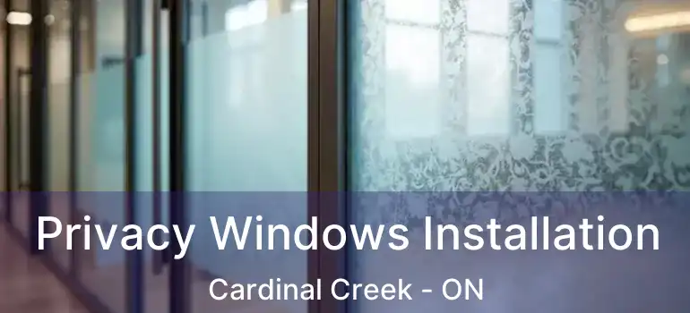  Privacy Windows Installation Cardinal Creek - ON