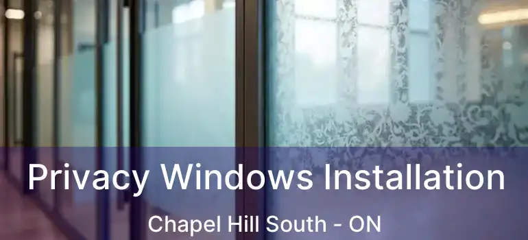 Privacy Windows Installation Chapel Hill South - ON