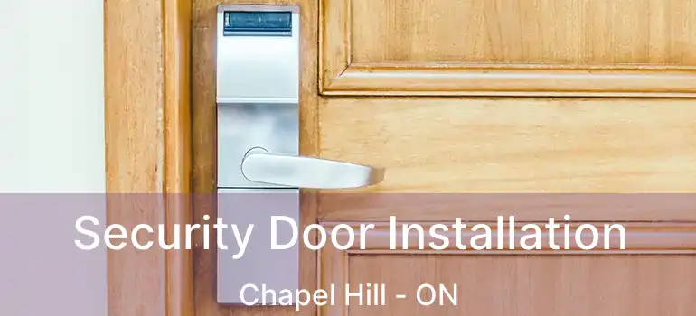  Security Door Installation Chapel Hill - ON