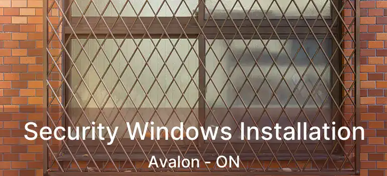 Security Windows Installation Avalon - ON