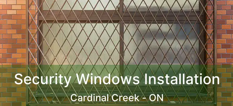  Security Windows Installation Cardinal Creek - ON