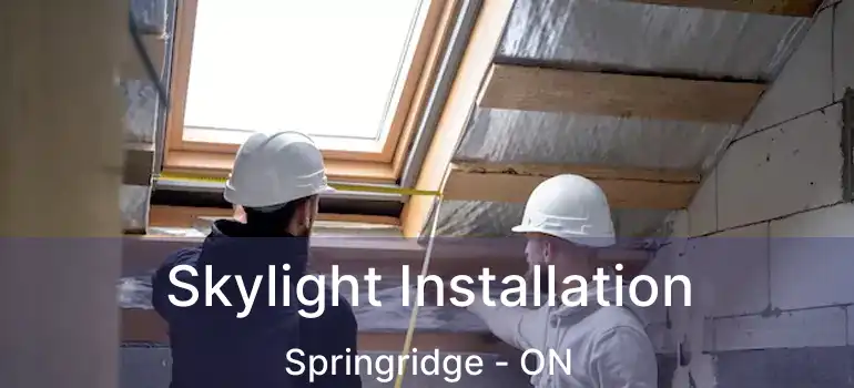  Skylight Installation Springridge - ON