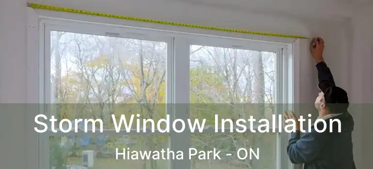  Storm Window Installation Hiawatha Park - ON