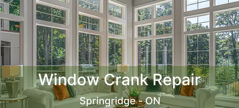  Window Crank Repair Springridge - ON