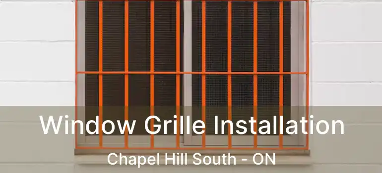  Window Grille Installation Chapel Hill South - ON