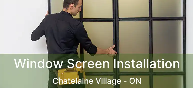  Window Screen Installation Chatelaine Village - ON