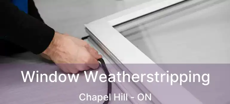  Window Weatherstripping Chapel Hill - ON